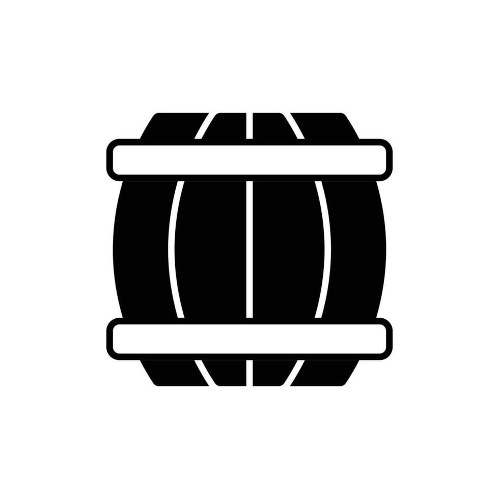 barrel icon. glyph icon vector