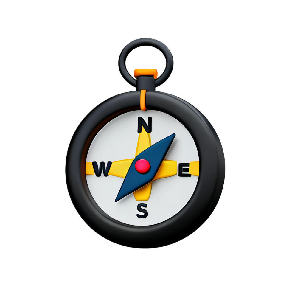 kompas 3d renderen icoon illustratie png