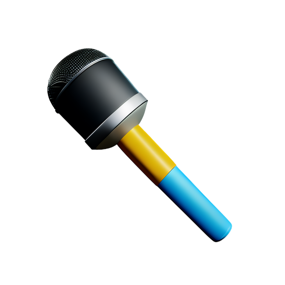mic 3d rendering icon illustration png