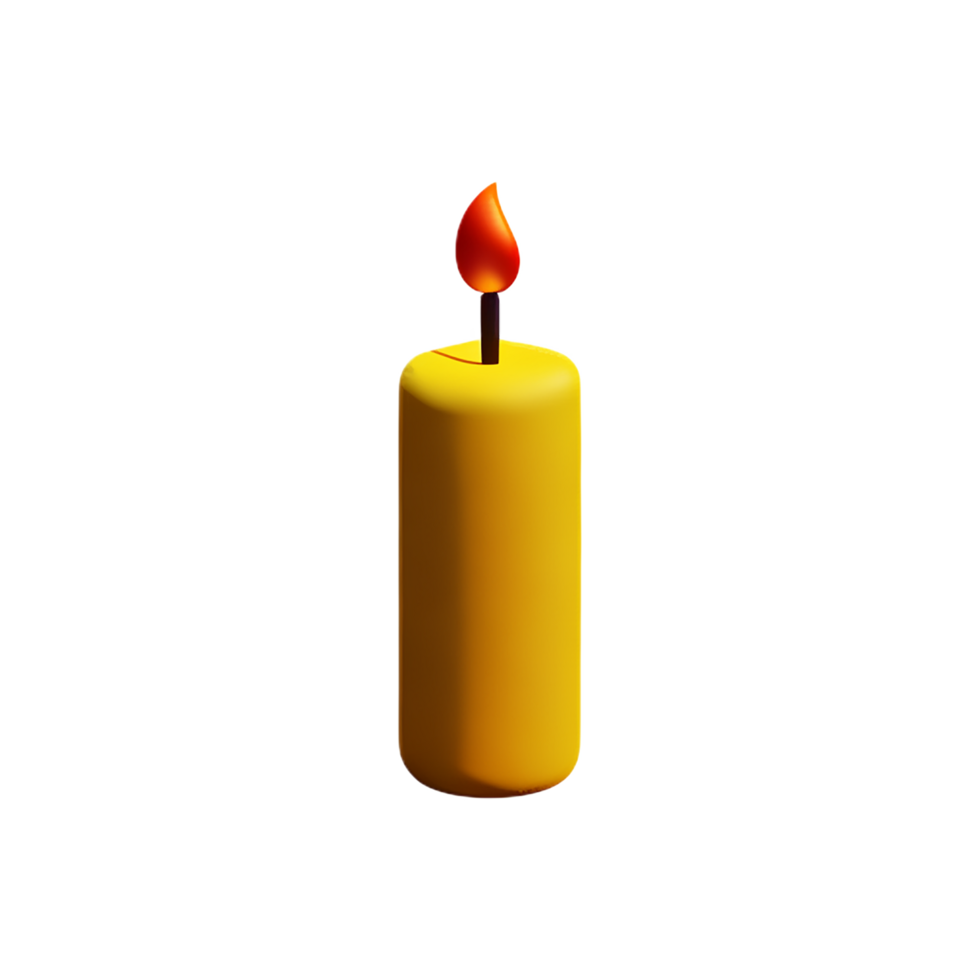 candle 3d rendering icon illustration png