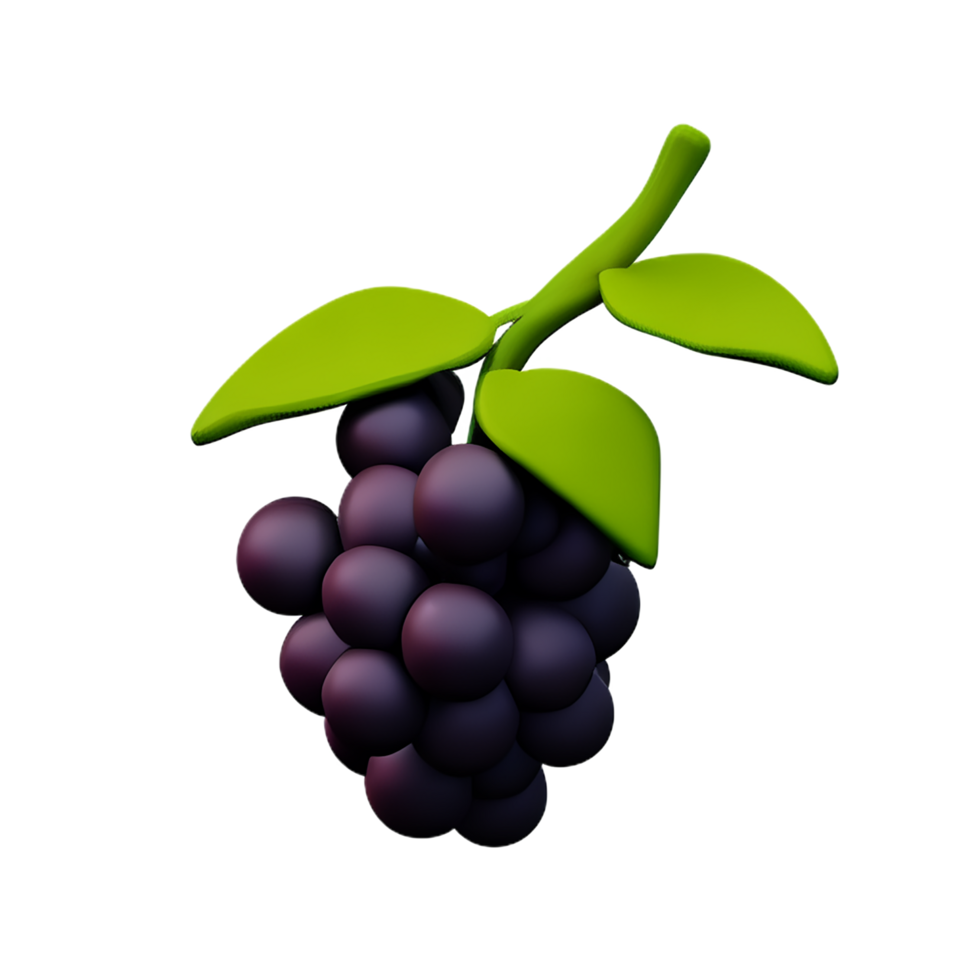 grape 3d rendering icon illustration png