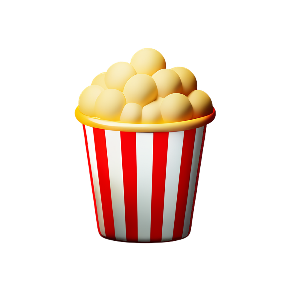 Popcorn 3d Rendern Symbol Illustration png