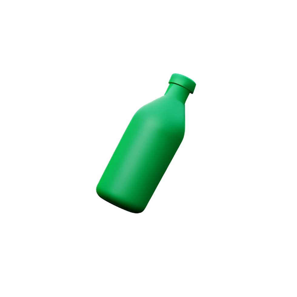 bottle 3d rendering icon illustration png