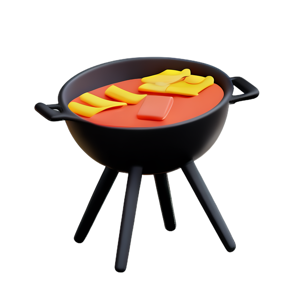 bbq 3d rendering icon illustration png