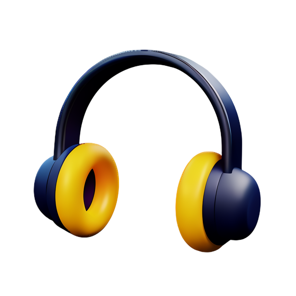 headphones 3d rendering icon illustration png