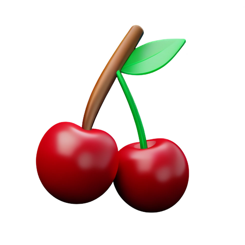 Cerise 3d le rendu icône illustration png