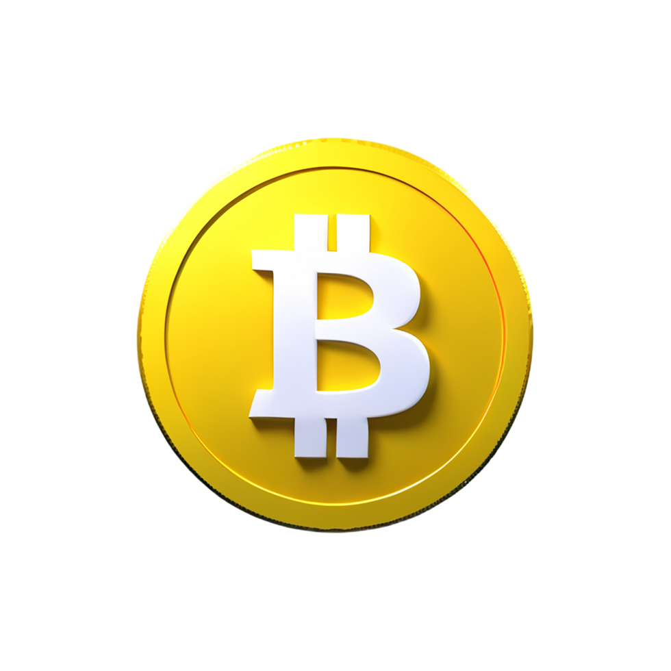 bitcoin 3d rendering icon illustration png