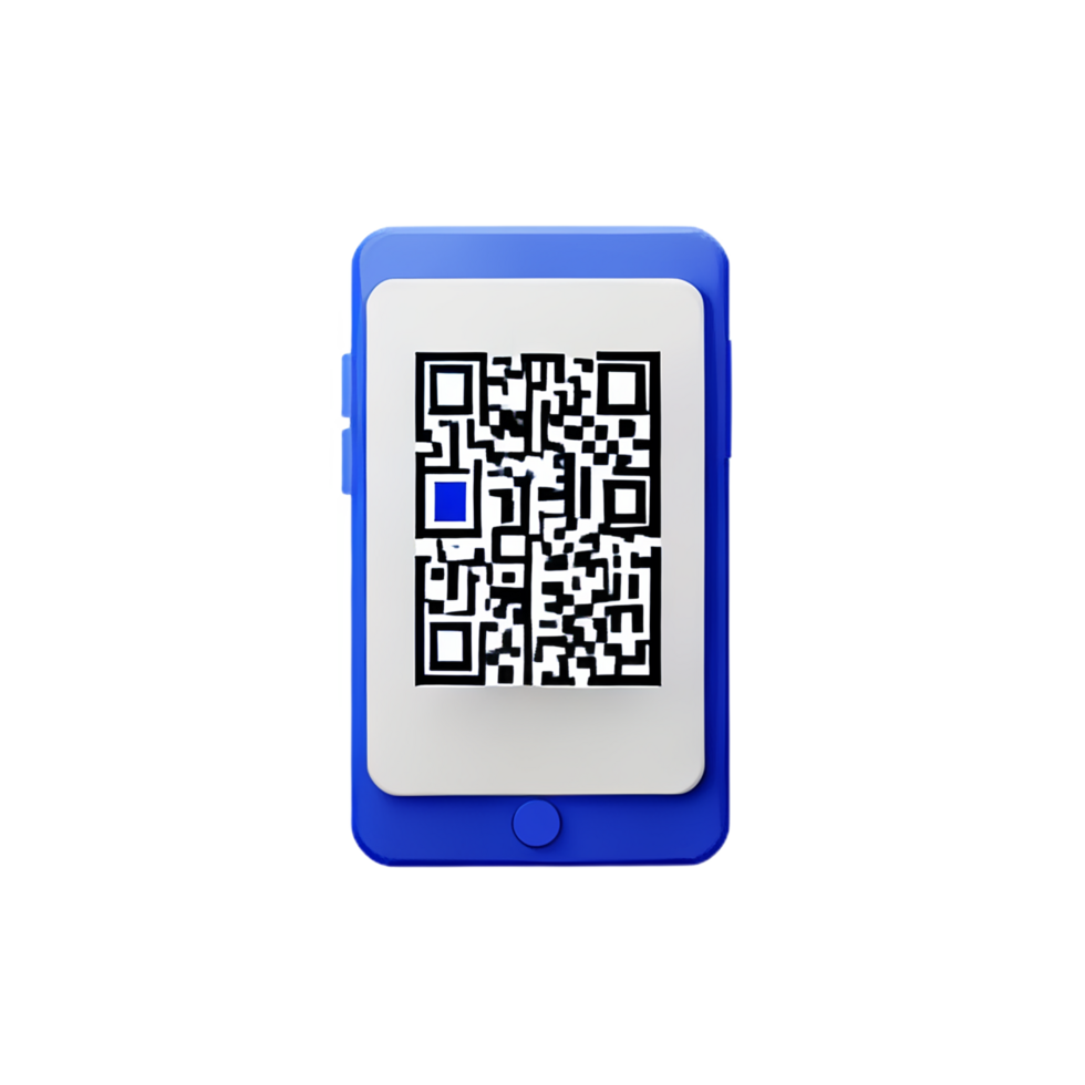 QR Code 3d rendering icon illustration png