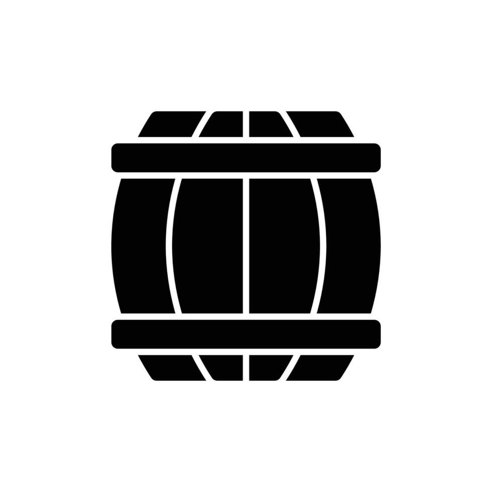 barrel icon. solid icon vector