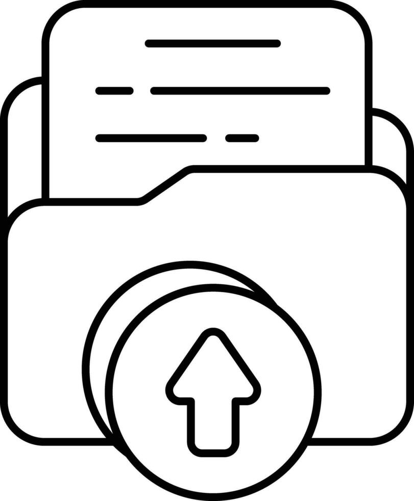 folder upload line icon design style vector