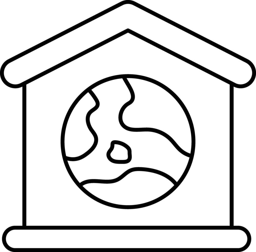 global home line icon design style vector