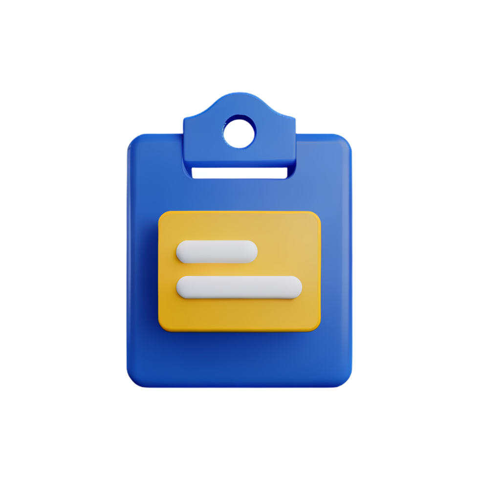 sticky notes 3d rendering icon illustration png