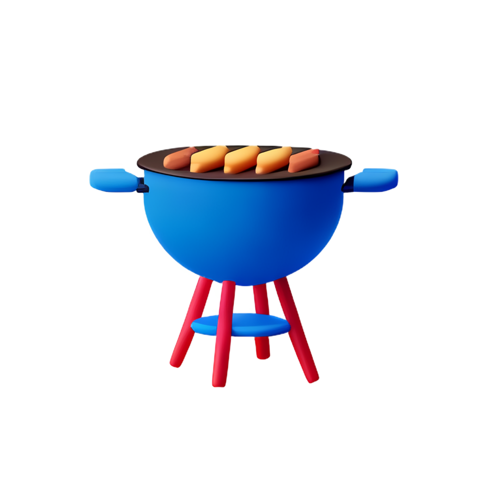 bbq 3d tolkning ikon illustration png