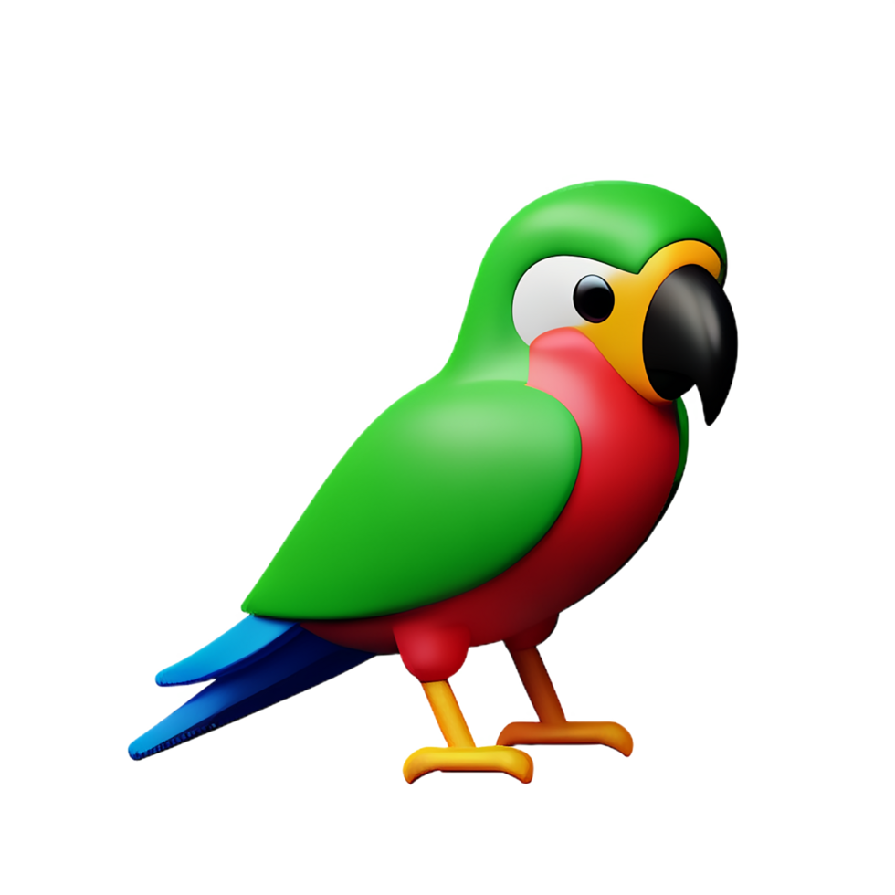 parrot 3d rendering icon illustration png