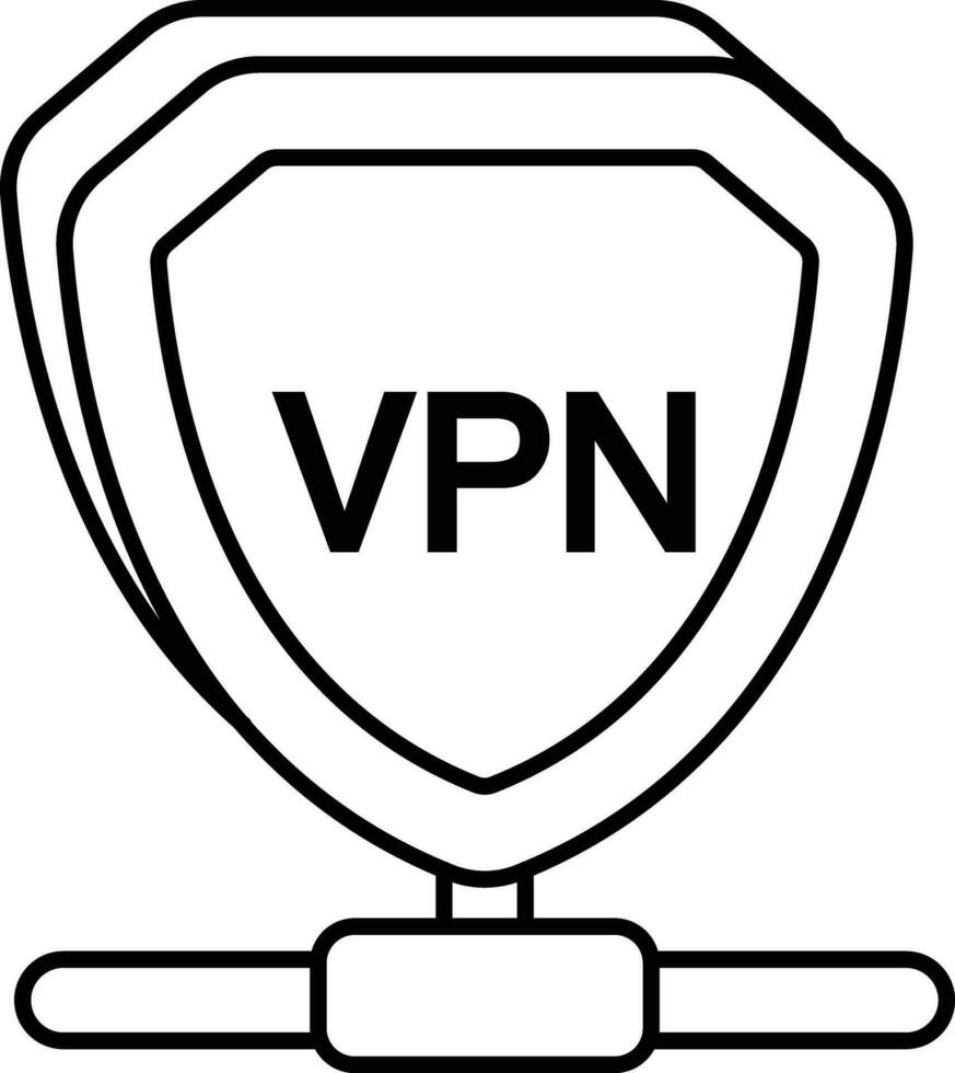 vpn line icon design style vector