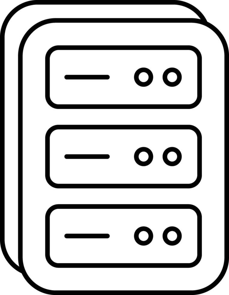 server line icon design style vector