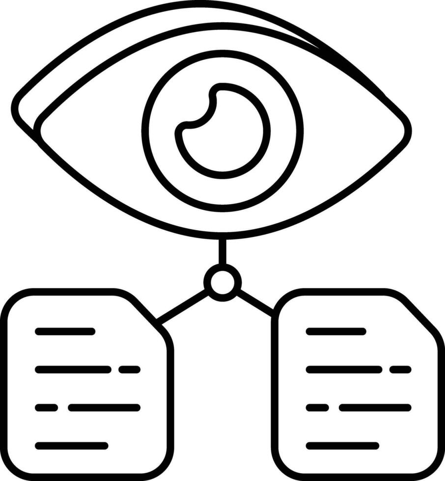 document  monitoring line icon design style vector