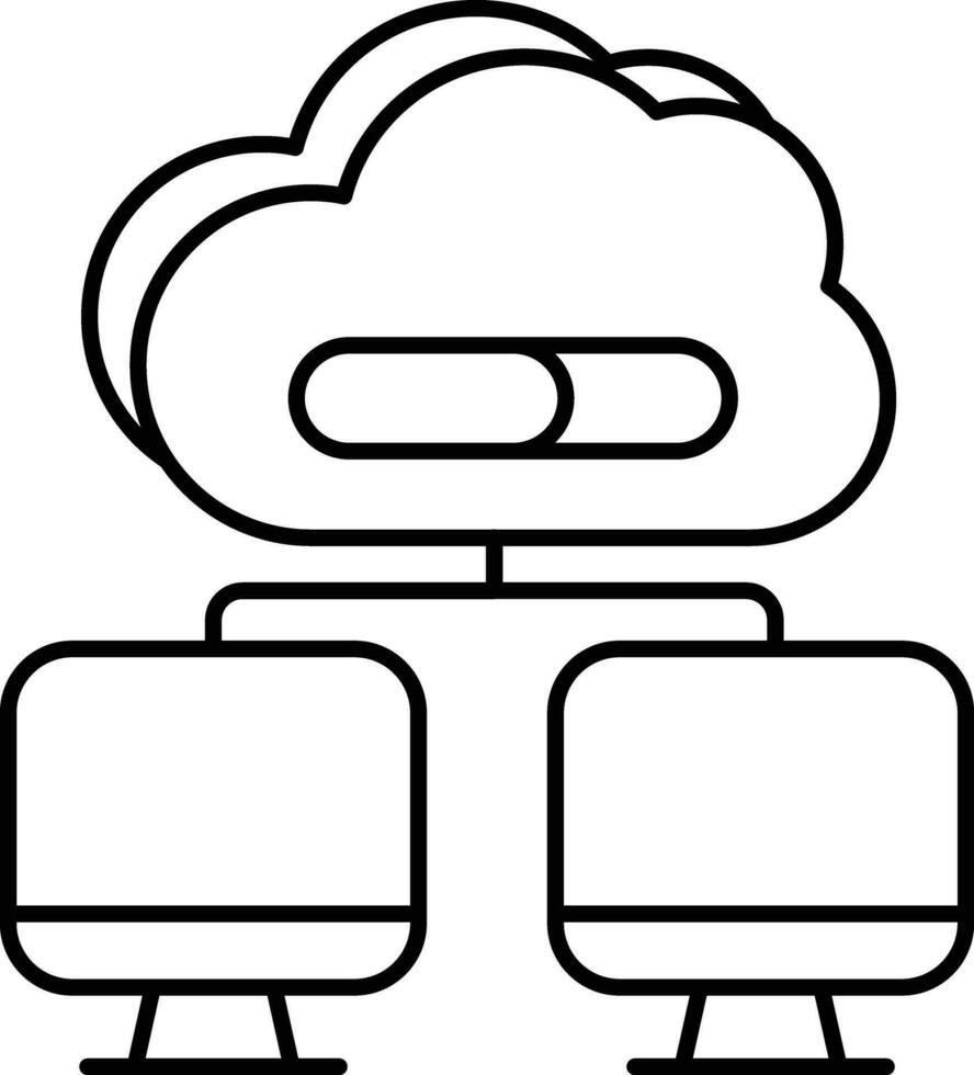 backup system line icon design style vector