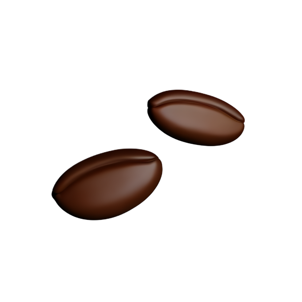 coffee beans 3d rendering icon illustration png