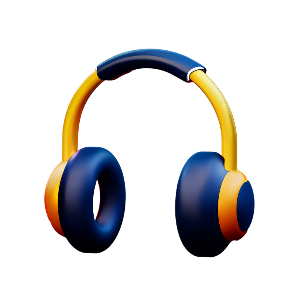 headphones 3d rendering icon illustration png