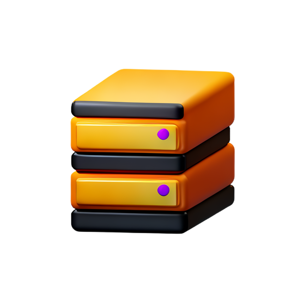 server 3d rendering icon illustration png