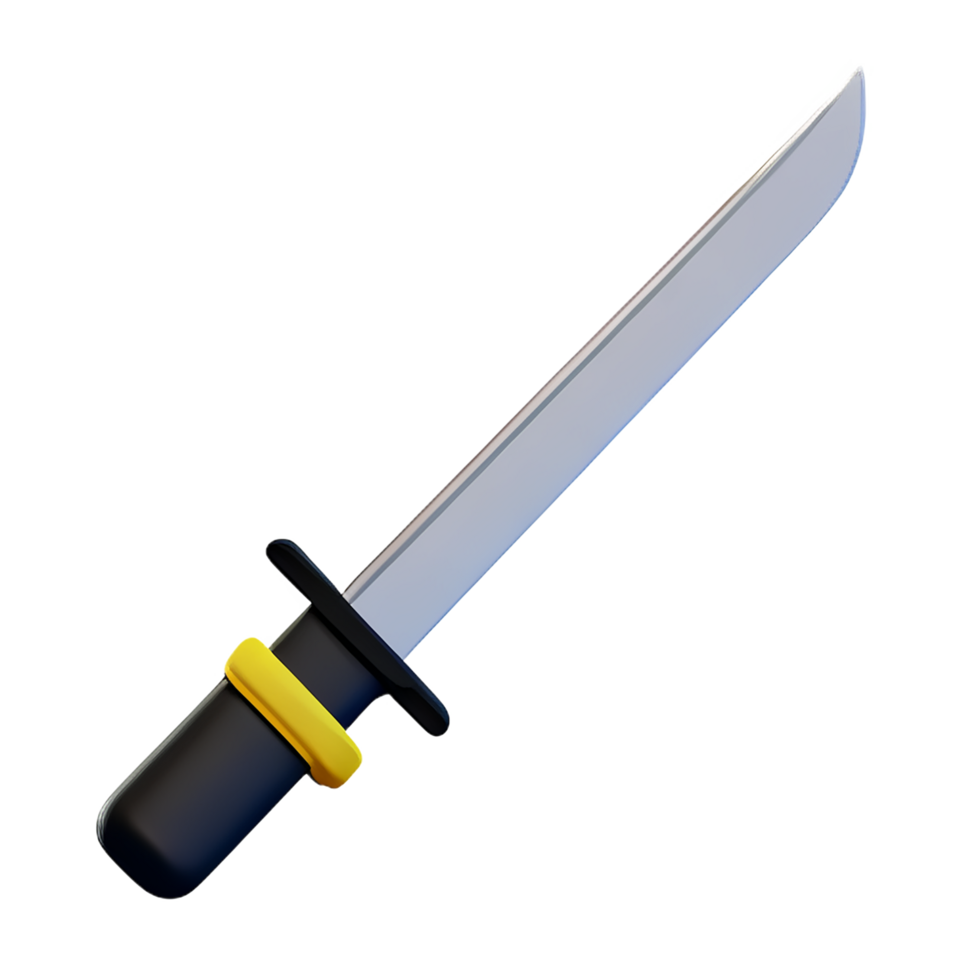 sword 3d rendering icon illustration png