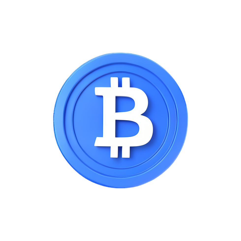 bitcoin 3d representación icono ilustración png