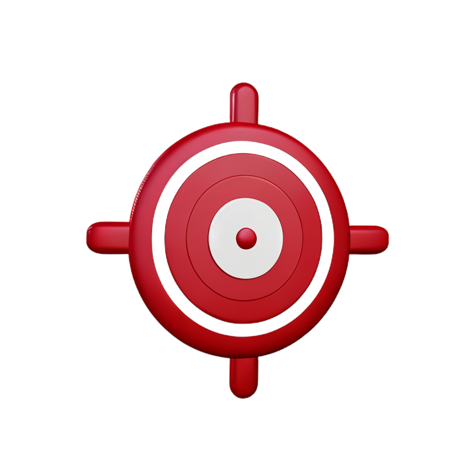 target 3d rendering icon illustration png