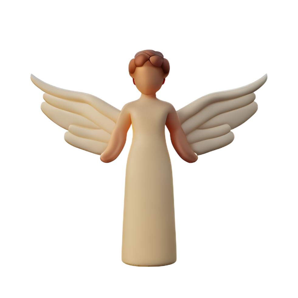 ángel 3d representación icono ilustración png