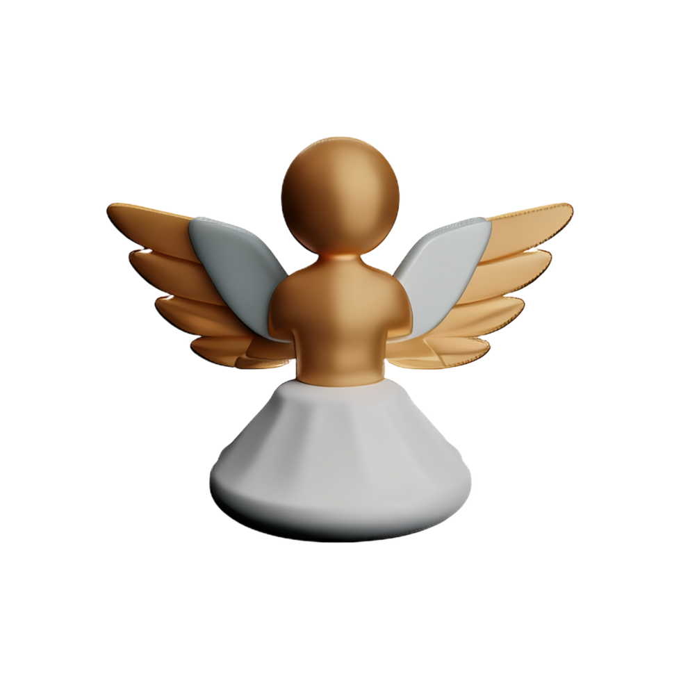 ángel 3d representación icono ilustración png