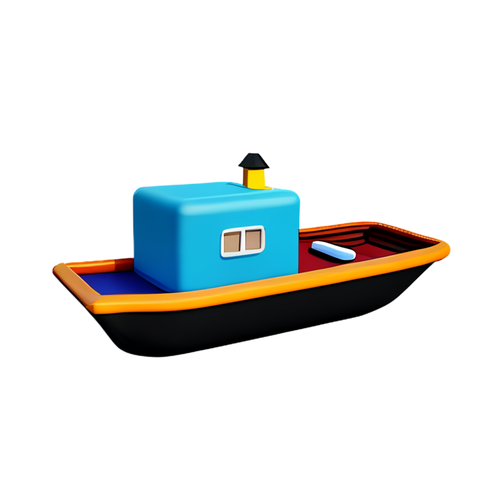 boat 3d rendering icon illustration png