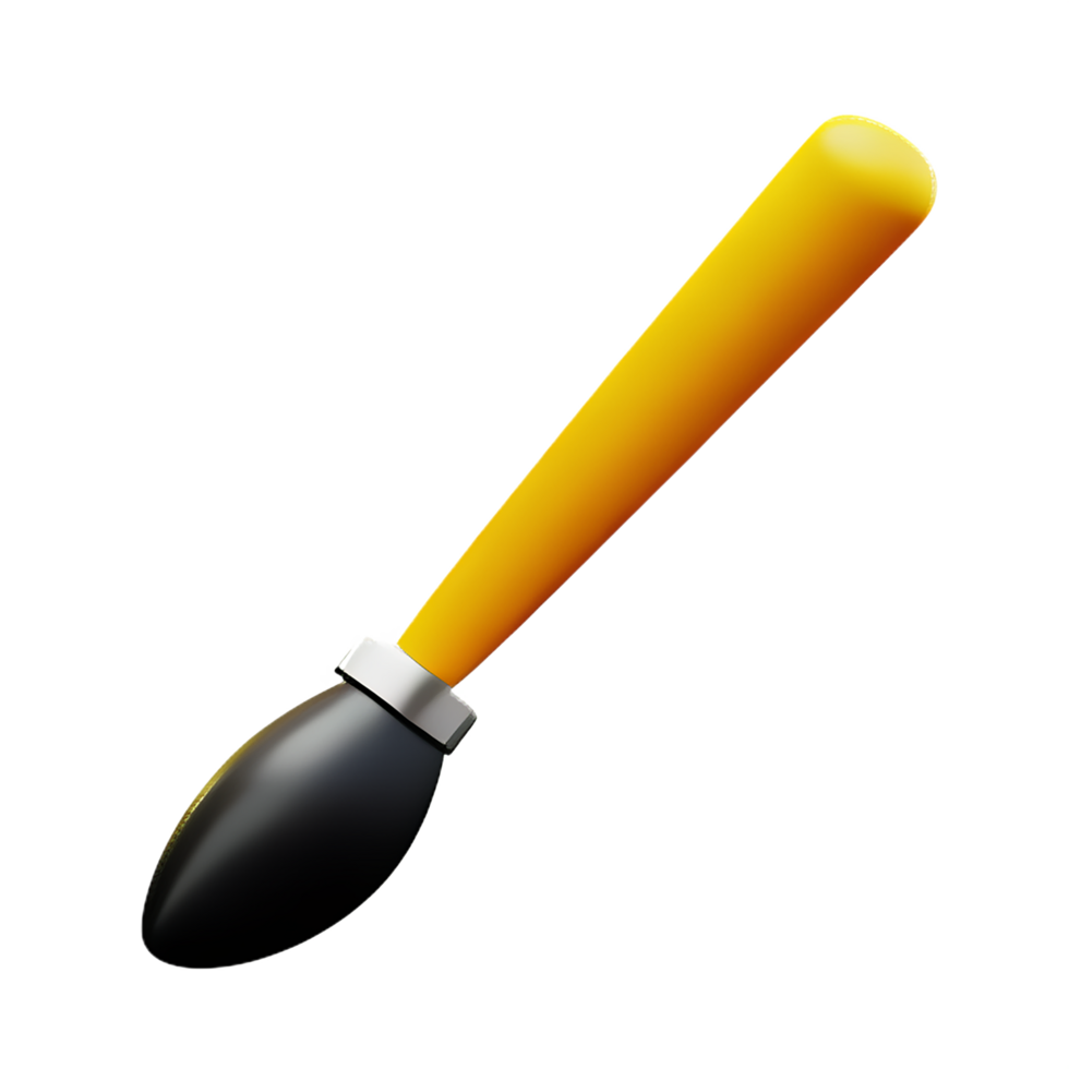 paint brush 3d rendering icon illustration png