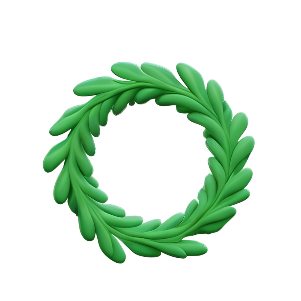 wreath 3d rendering icon illustration png