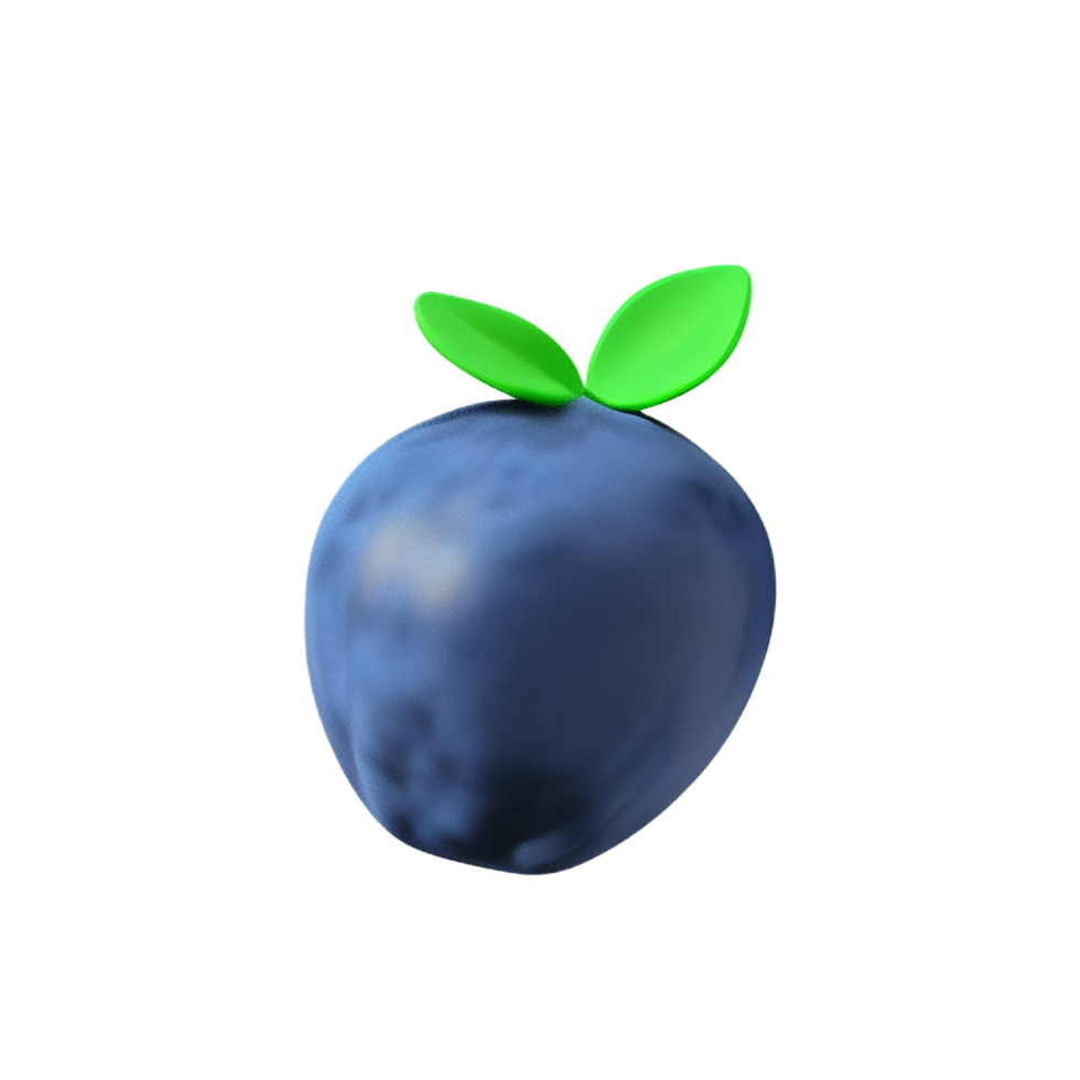 blueberry 3d rendering icon illustration png