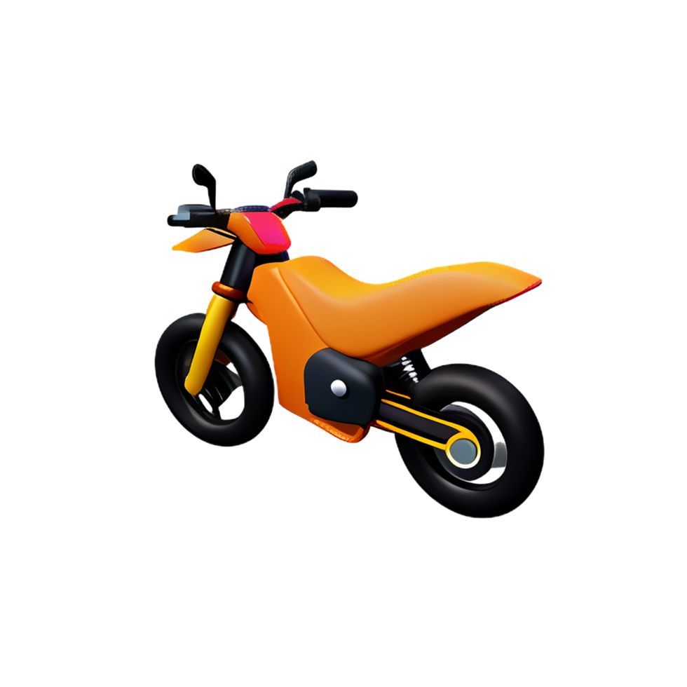 motorcycle 3d rendering icon illustration png