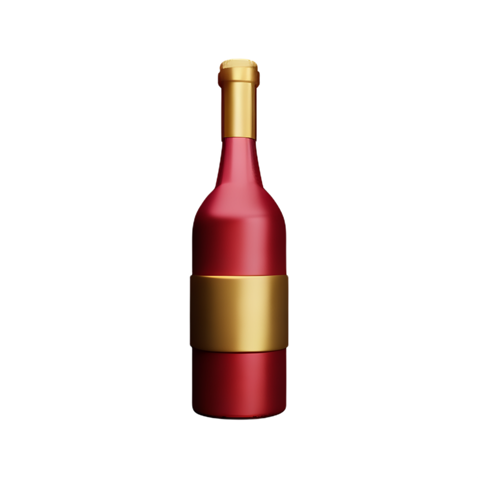 wine 3d rendering icon illustration png