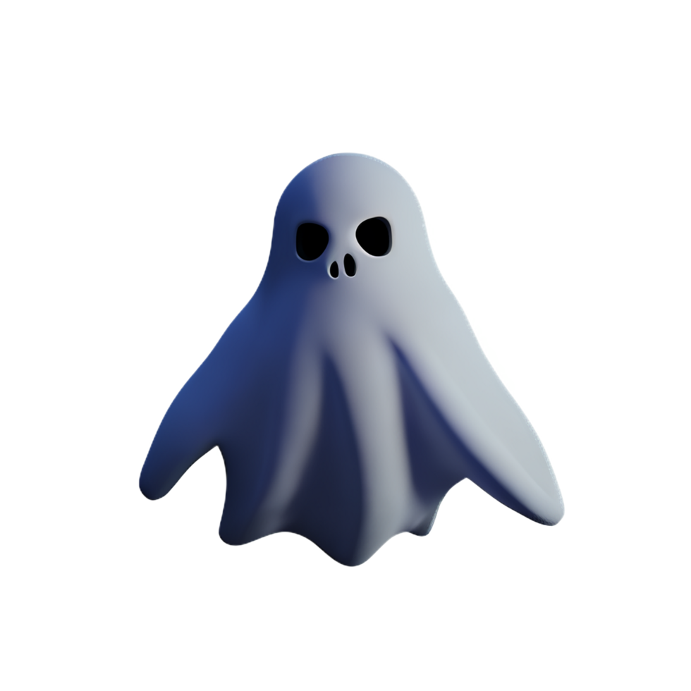 ghost 3d rendering icon illustration png