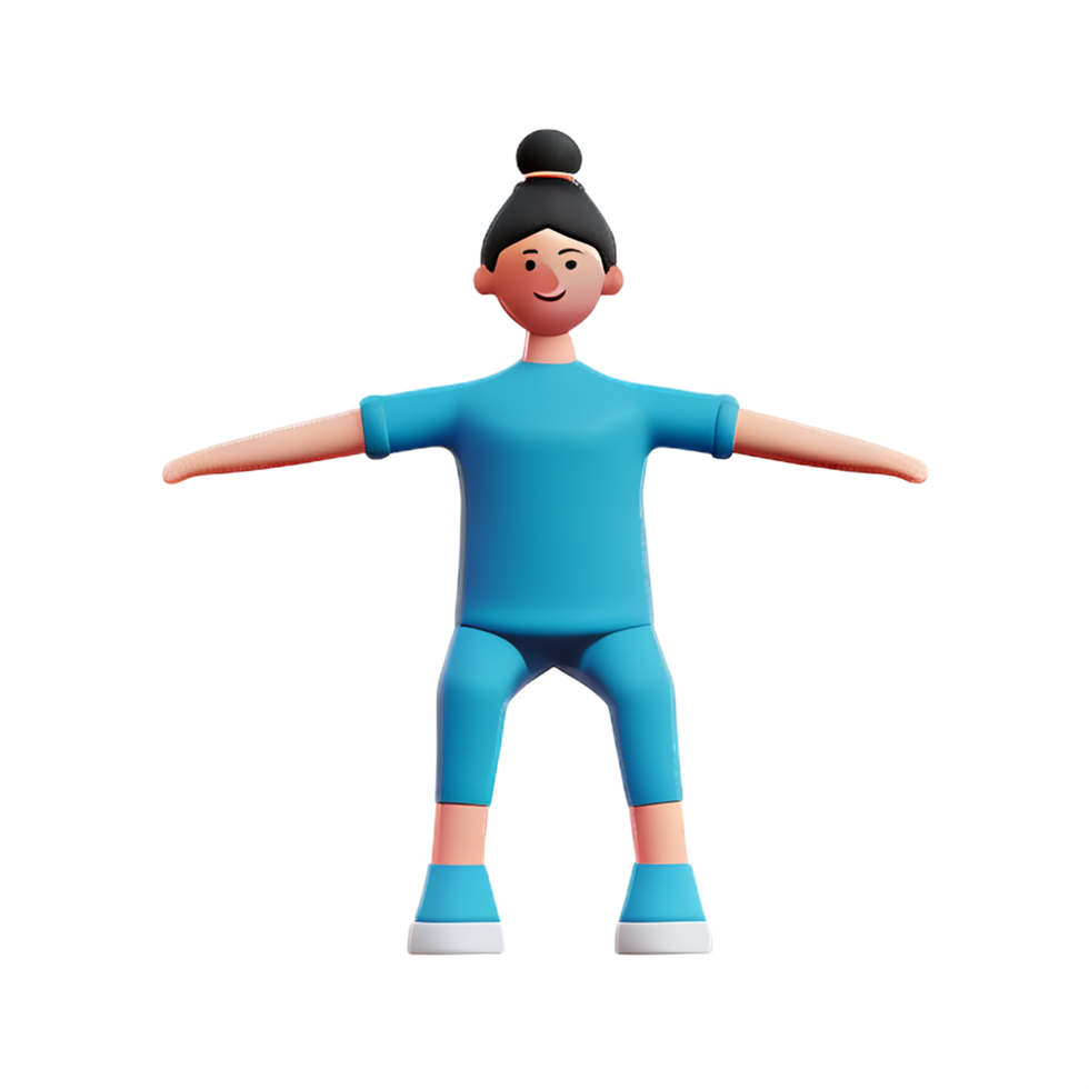 yoga 3d tolkning ikon illustration png