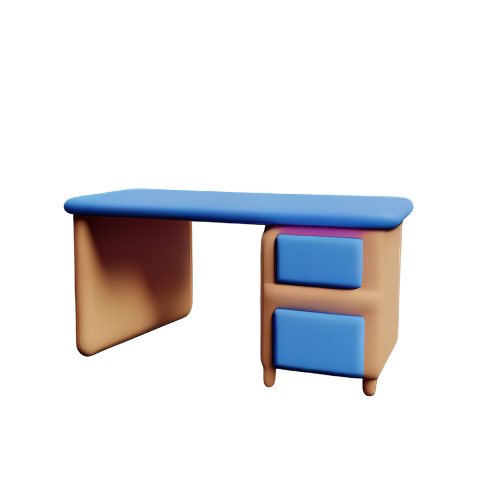 bureau 3d renderen icoon illustratie png