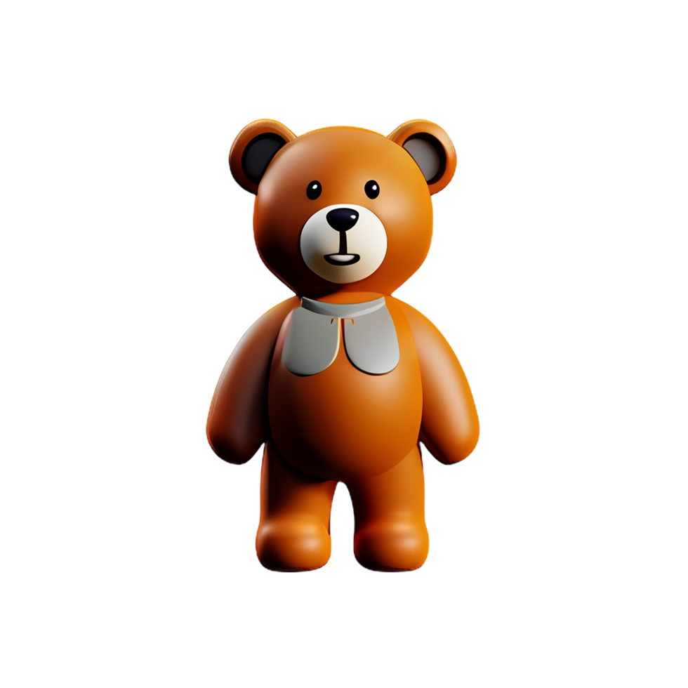 osito de peluche oso 3d representación icono ilustración png