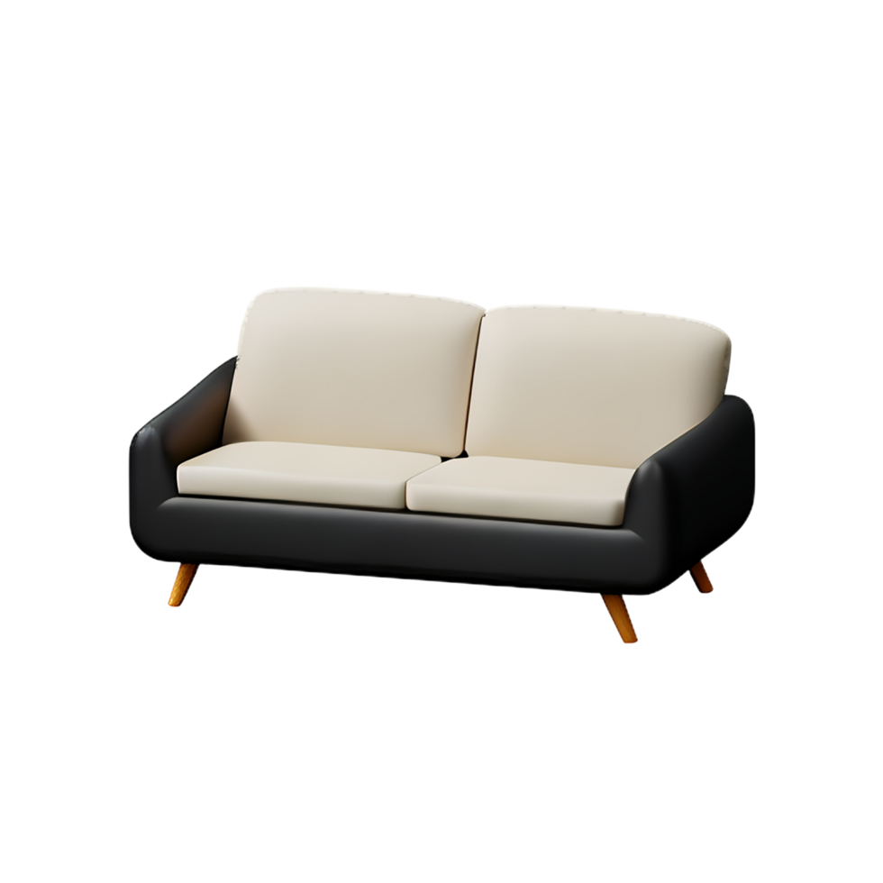 sofa 3d rendering icon illustration png