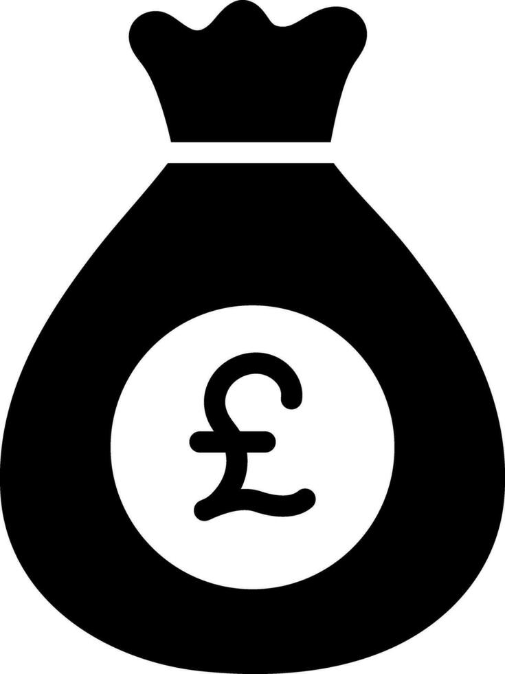 solid icon for pounds vector