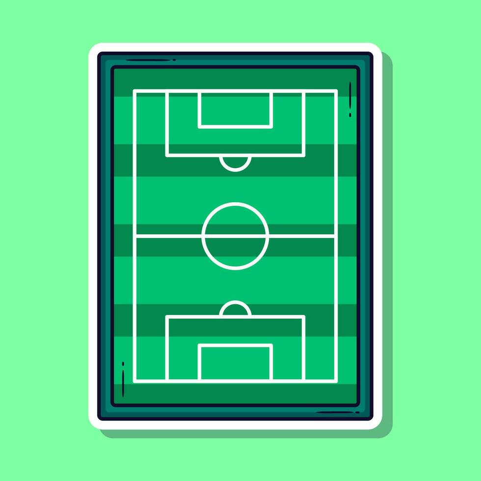 Football cartoon vector illustration sticker. Vector eps 10