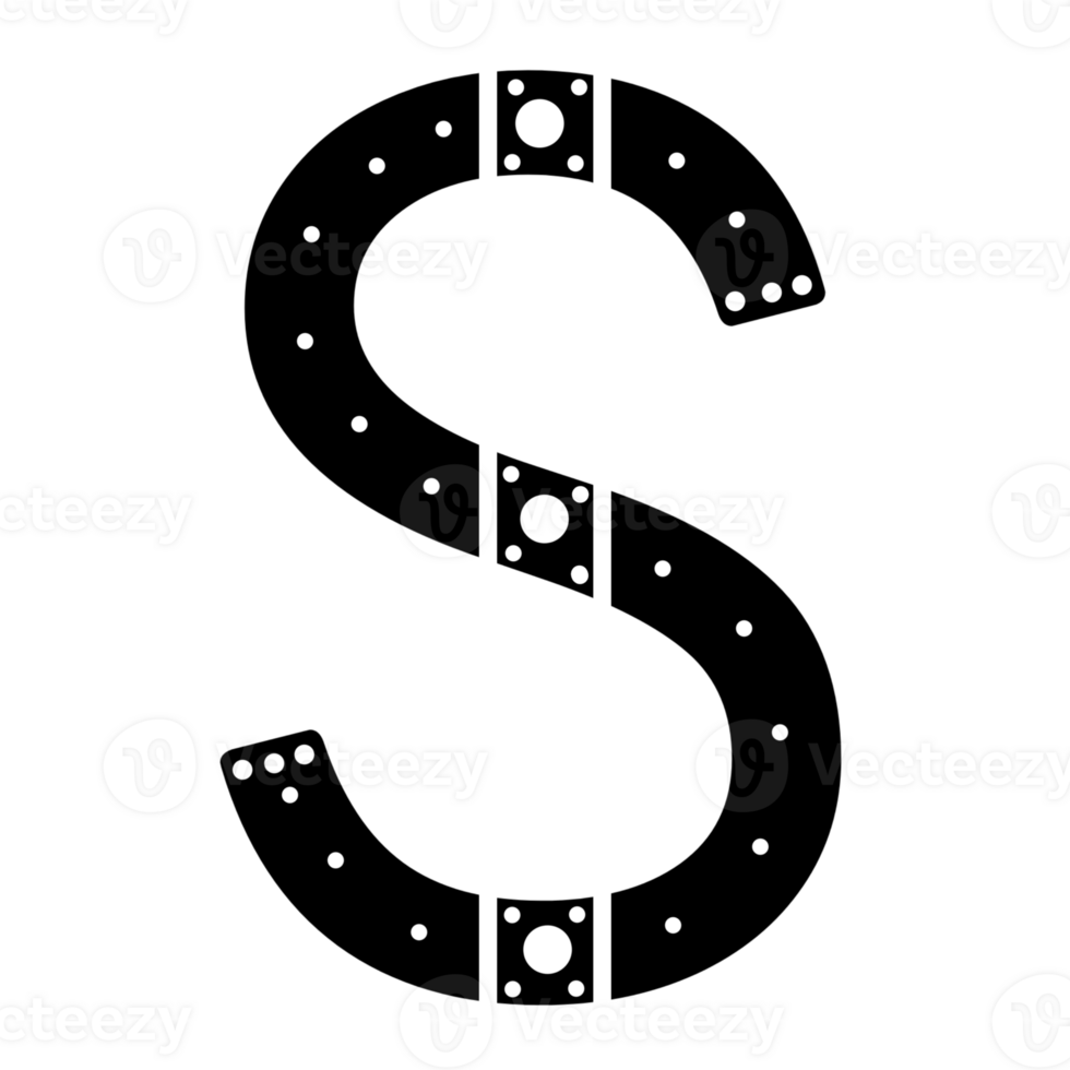 black steel bar letters png