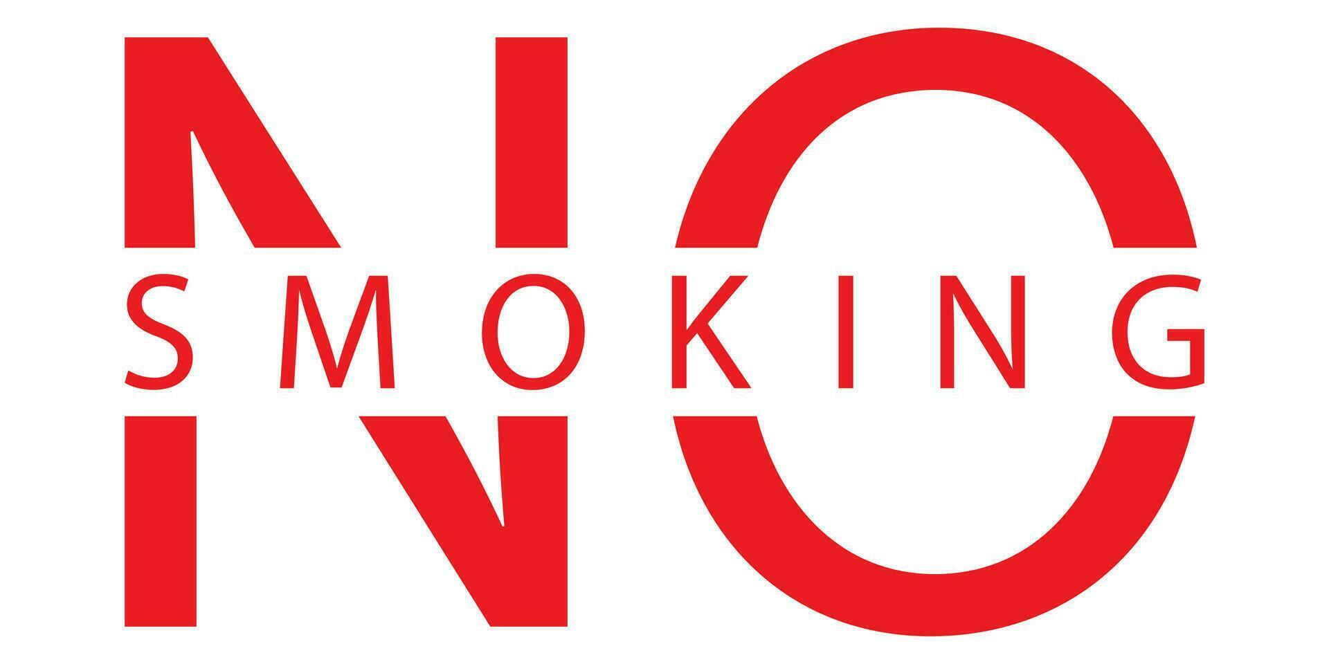 No smoking sign. Forbidden icon. Motivation text to stop using cigarette. Stop warning picogram. Do not smoke in public place. Red text icon. Restriction illustration. Vector EPS 10,