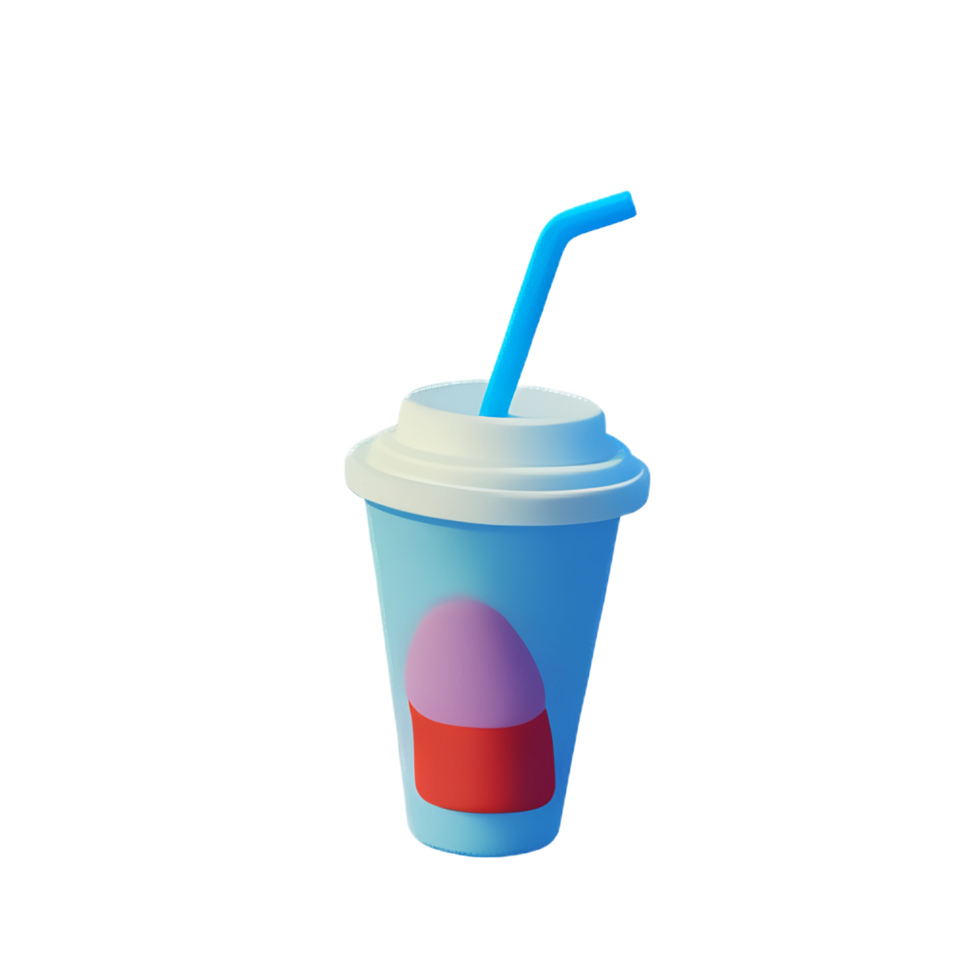 bubble tea 3d rendering icon illustration png