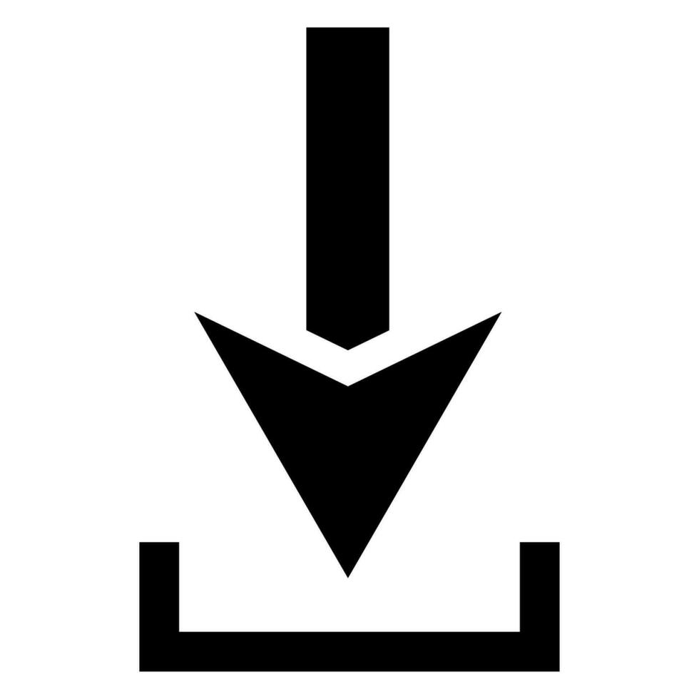 Download arrow. Black download arrow. vector