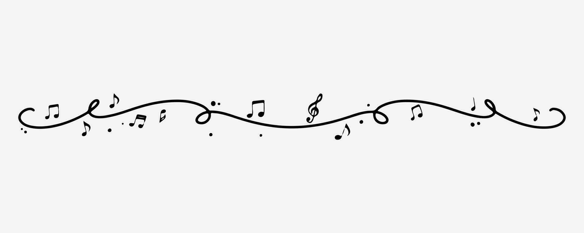 Hand drawn music dividers. Hand drawn music divider in doodle style. Drawn shapes doodle. Handdrawn decorative art shape. Vector EPS 10