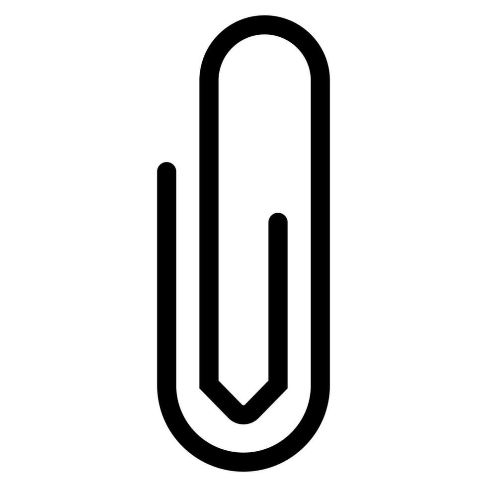 Paper clip. Black paperclip. Attach symbol. Document staple 28578995