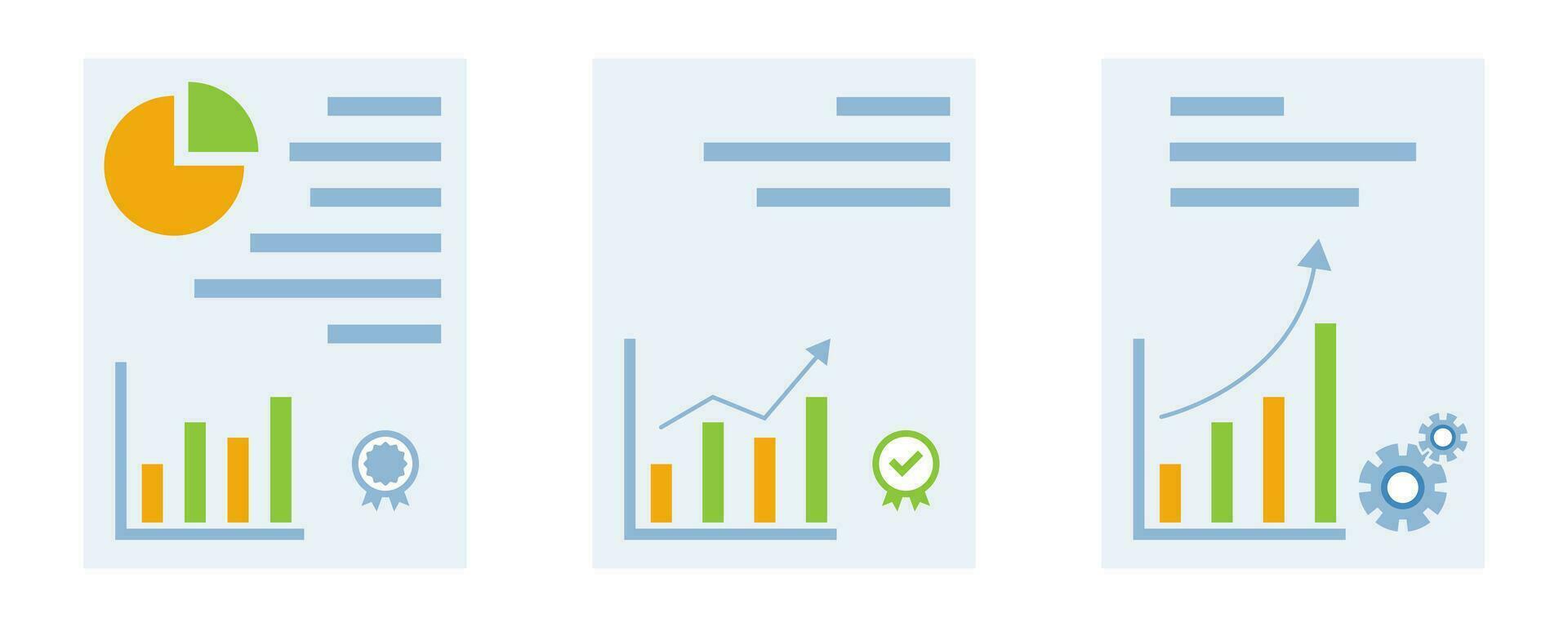 Report chart diagram. Analytics business infographic. Digital statistic in flat on white background. Data report information. Growth seo statistic. Finance research graph. Vector EPS 10.